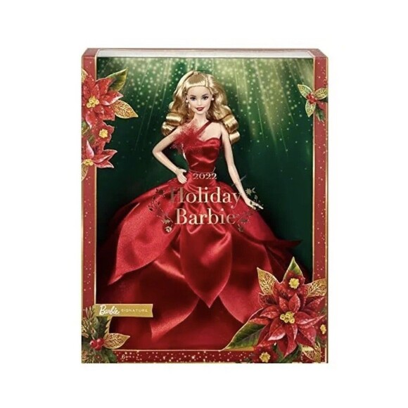 Barbie Signature 2022 Holiday Doll with Blonde Hair New in Box (SEE PHOTOS)